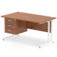 Rayleigh Cantilever Straight Desk with Fixed Pedestal